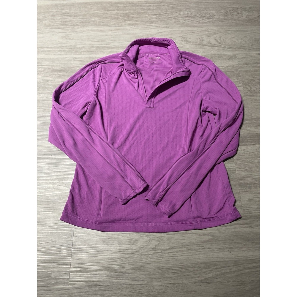 Mondetta Performance + Luxury Women's Purple 1/4 Zip Mock Neck Pullover M